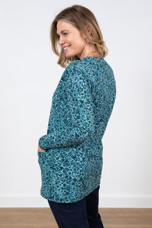 Lily & Me LM23577 Folly Floret Green Tunic