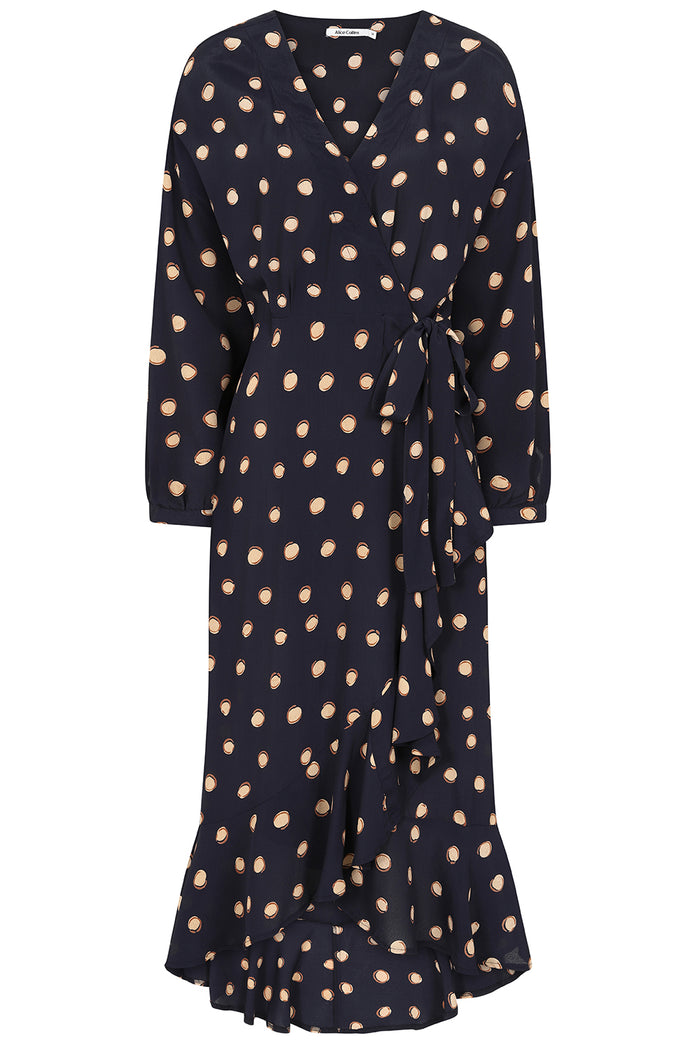 Alice Collins Lou Lou Navy Ethic Dot Dress