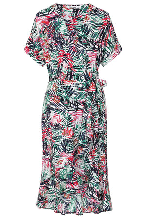 Alice Collins Ladies Lou Lou Dress Posy Tropical Print