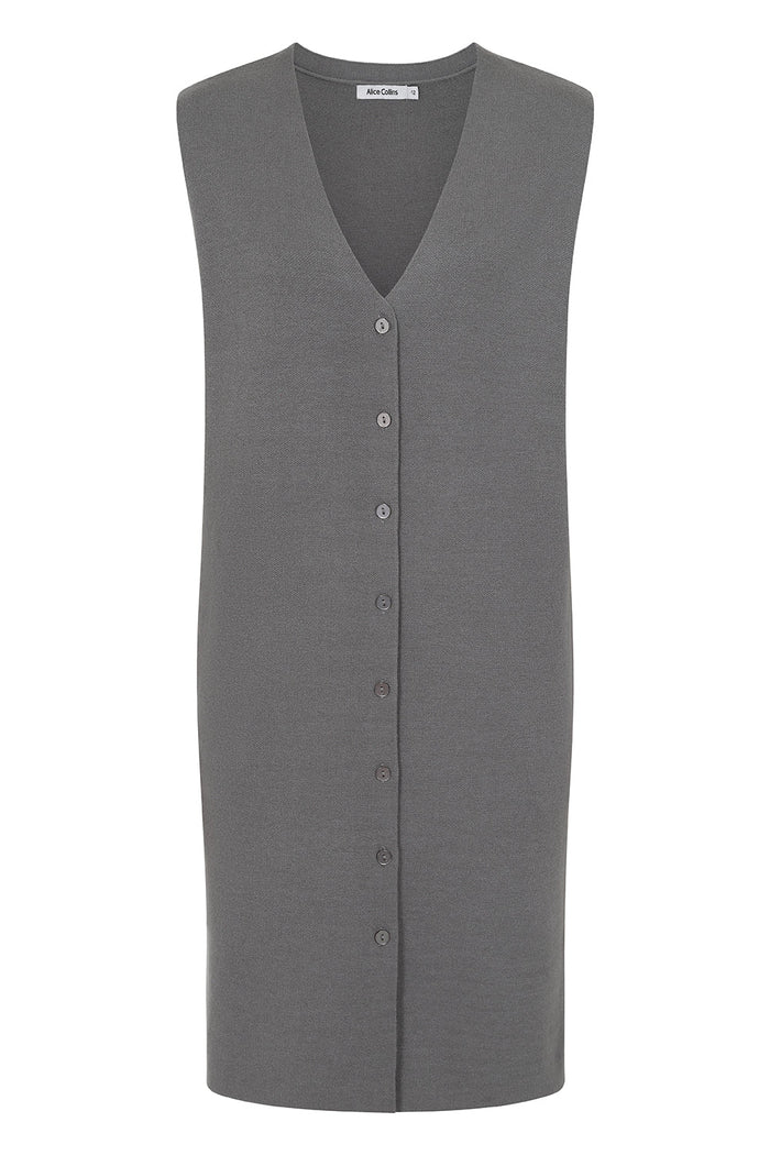 Alice Collins Karlie Sleeveless Jacket Charcoal