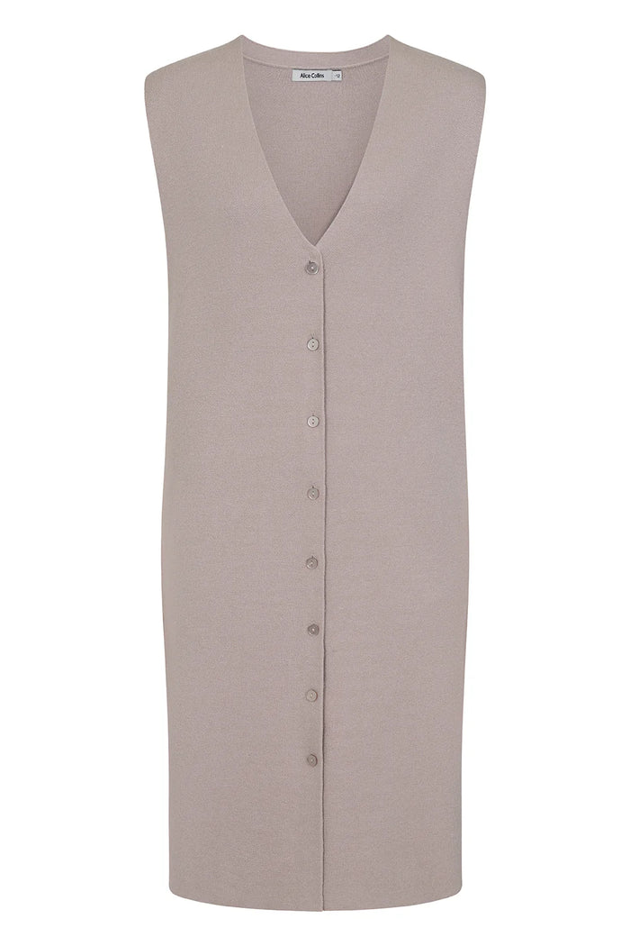 Alice Collins Karlie Sleeveless Jacket Dove Grey