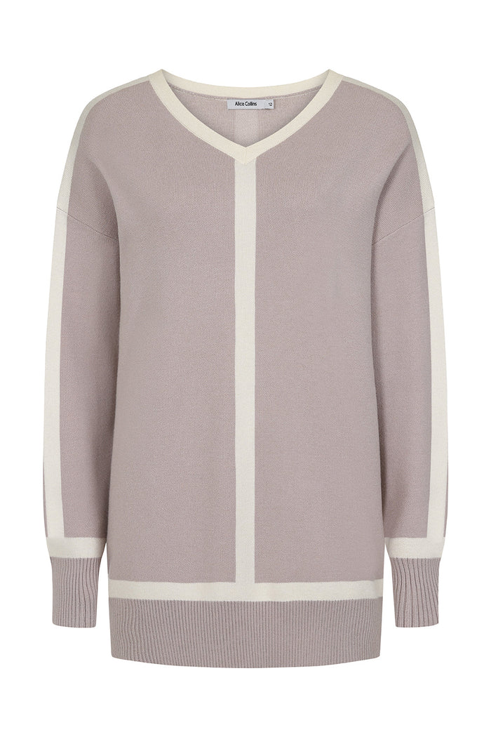 Alice Collins Poppy Pullover Dove Grey/Wild Oat