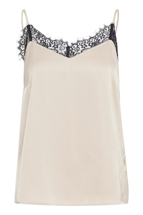 B.Young Byflair Lace Singlet Vest Top 20815851 Cement also in Black