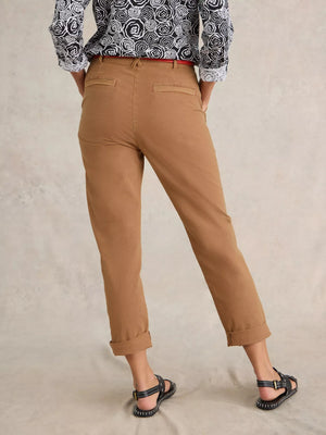 White Stuff Twister Chino Trousers Mid Tan