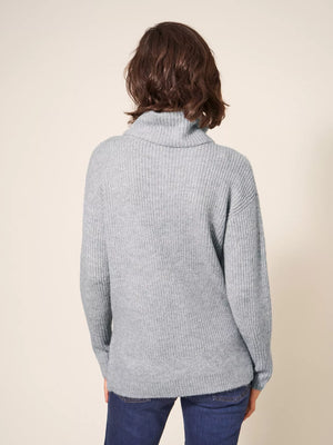 White Stuff Lovely Rib Jumper Grey