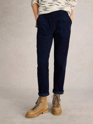 White Stuff Twister Cord Trouser Dark Navy