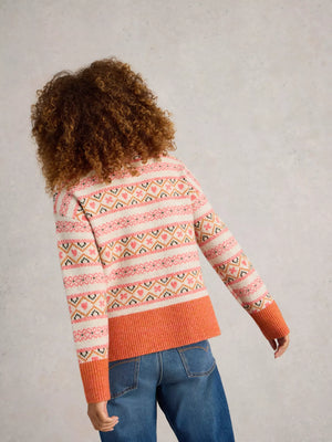 White Stuff Scandi Twist Fairisle Jumper Natural Multi