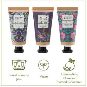 William Morris Clementine & Clove 3 Hand Creams