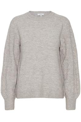 B.Young Womens 20814128 ByOmuna Mid Grey Melange Jumper