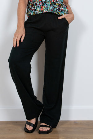 Lily and Me Classic Linen Trouser Black