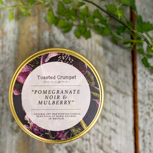 Toasted Crumpet Natural Soy Wax Scented Candle Pomegranate Noir & Mulberry