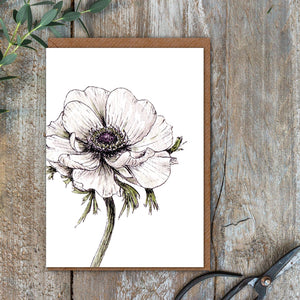 Toasted Crumpet Greeting Card  Anemone (Blank)