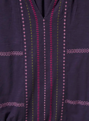White Stuff Sunrise Purple Multi Embroidered Vest