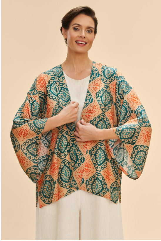 Powder Cream Batik Kimono