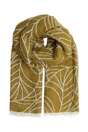 B.Young Bavileaf Leaf Scarf 20815766 Birch Mix