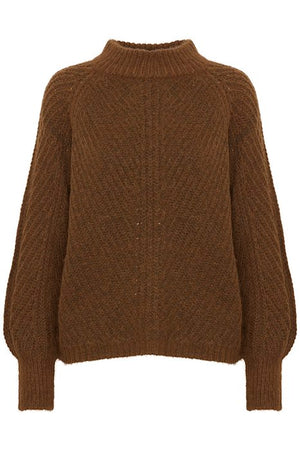 B.Young 20813873 Byoksana Turtleneck Jumper Bison Melange