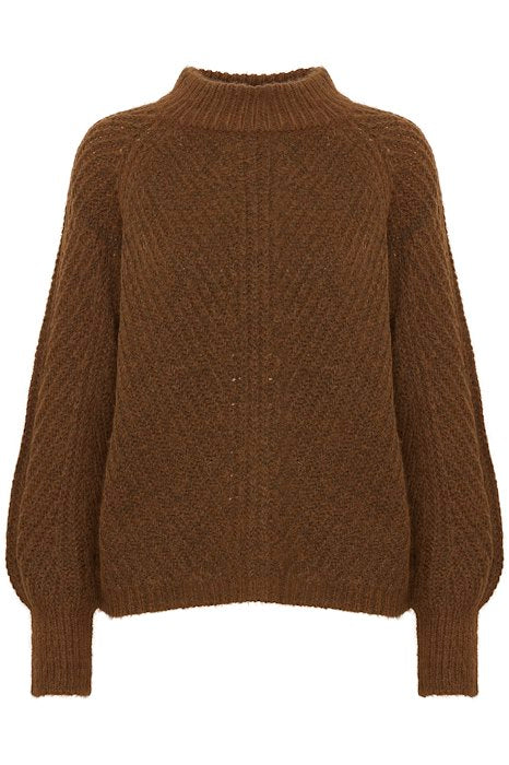 B.Young 20813873 Byoksana Turtleneck Jumper Bison Melange