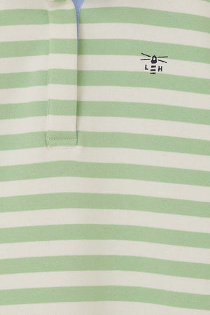 Lighthouse Haven Jersey Sweat Top Soft Green Stripe