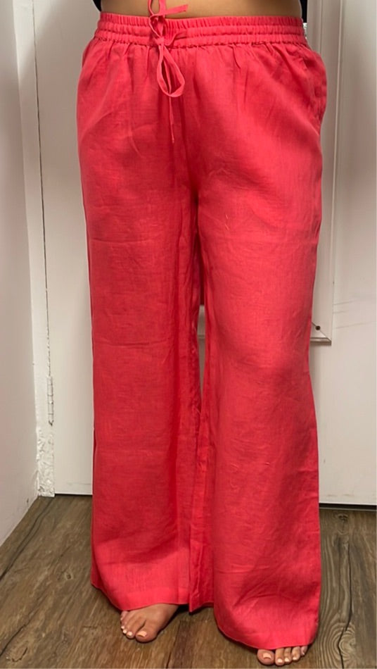 Mistral Womens Pink Paradise Linen Trouser