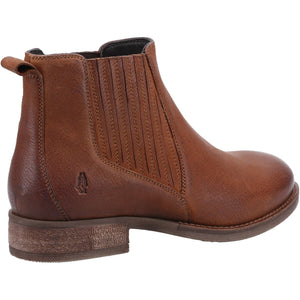 Hush Puppies Edith Tan Women's Leather Comfort Boots