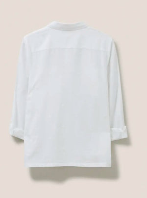 White Stuff Ivory Multi Emilia Organic Cotton Shirt