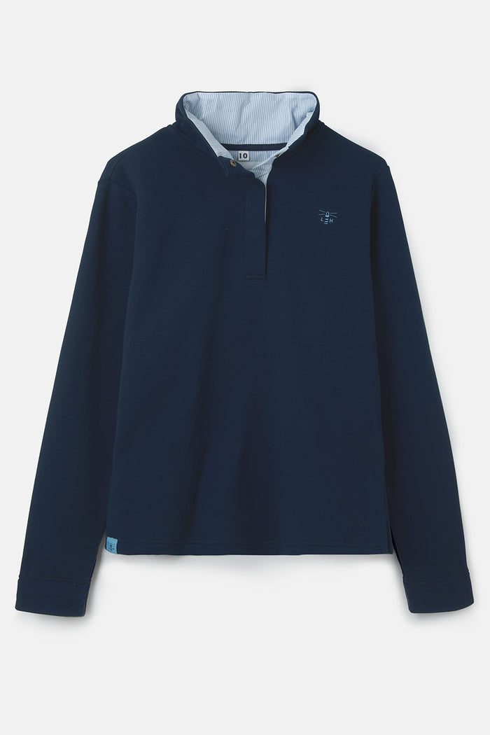 Lighthouse Haven Navy Jersey Sweatshirt