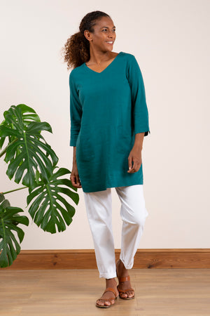 Lily & Me LM22091 Headland Tunic Plain Linen Blend (Other Colours Available)