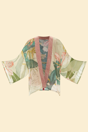 Powder PKJ19 Tropical Design Green Kimono Jacket