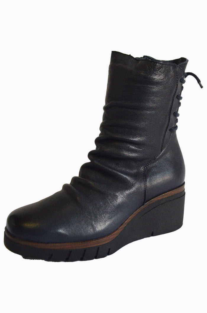 Paula Urban 10-1137 Pull Blue Leather Boot