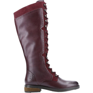 Hush Puppies Rudy Burgundy Women's Leather Comfort Tall Boots